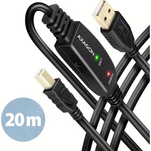 Cablul activ de extindere USB 2.0 Axagon ADR-220B 20m - Negru Cablul activ de extindere USB 2.0 Axagon ADR-220B 20m - Negru