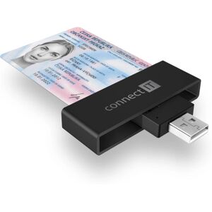 Lecteur de cartes intelligentes Connect IT CFF-3000-BK USB - Publicité Lecteur de cartes intelligentes Connect IT CFF-3000-BK USB - Publicité