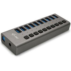 i-tec U3CHARGEHUB10 USB-laddningshub - 10 portar, Grå i-tec U3CHARGEHUB10 USB-laddningshub - 10 portar, Grå
