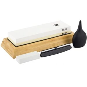G21 Doppelseitiger Messerschärfstein 1000/6000 Körnung - Robuste Bambusbasis G21 Doppelseitiger Messerschärfstein 1000/6000 Körnung - Robuste Bambusbasis