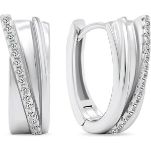 Cercei din argint Brilio Silver EA455W cu zirconia - Bijuterii Cercei din argint Brilio Silver EA455W cu zirconia - Bijuterii