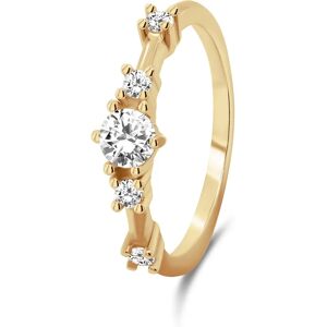 Inel cu zirconiu placat cu aur Brilio Silver - Inel Inel cu zirconiu placat cu aur Brilio Silver - Inel