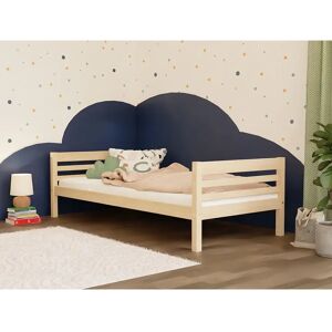 Benlemi Pat Simplu Înalt pentru Copii - Din Lemn cu Două Tăblii - 120x190cm Benlemi Pat Simplu Înalt pentru Copii - Din Lemn cu Două Tăblii - 120x190cm