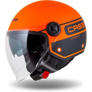 Casco de Motocicleta Cassida Handy Plus Linear - Naranja y Negro Casco de Motocicleta Cassida Handy Plus Linear - Naranja y Negro
