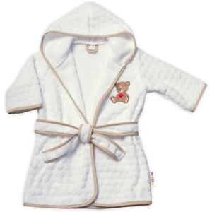 Baby Nellys - Sweet dreams by TEDDY flecce white 116-122 - bathrobe Baby Nellys - Sweet dreams by TEDDY flecce white 116-122 - bathrobe