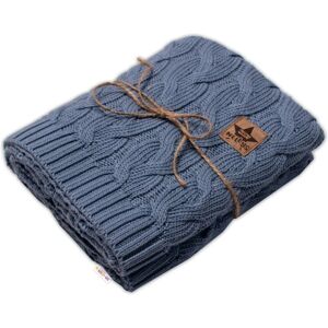 Baby Nellys - Bamboo knit baby blanket - 80 x 100 cm - jeans - Baby blanket Baby Nellys - Bamboo knit baby blanket - 80 x 100 cm - jeans - Baby blanket