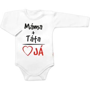Baby Nellys - Máma+Táta - bílá - 80 (9-12m) - bodysuit Baby Nellys - Máma+Táta - bílá - 80 (9-12m) - bodysuit