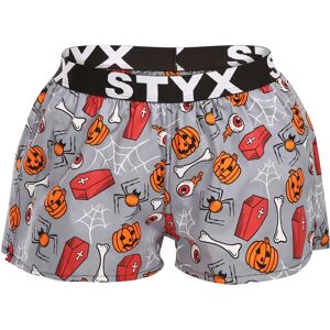 Boxeri pentru femei Styx Halloween rakve Portocaliu-Gri Boxeri pentru femei Styx Halloween rakve Portocaliu-Gri