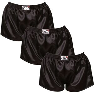 Boxeri din satin Styx pentru femei, set de 3, negru Boxeri din satin Styx pentru femei, set de 3, negru