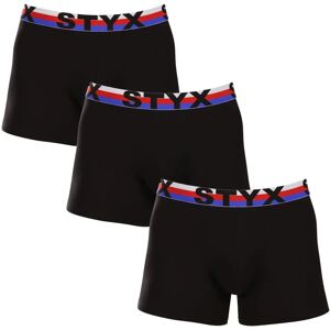 Černé sportovní boxery Styx s českou trikolórou - Boxerské kraťasy Černé sportovní boxery Styx s českou trikolórou - Boxerské kraťasy