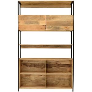 LAKSHMI Gita Mango Bücherregal - Industrielles Design mit Türen LAKSHMI Gita Mango Bücherregal - Industrielles Design mit Türen