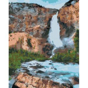 ZUTY Značka Malování podle čísel - VODOPÁD V LESE - 40x50cm ZUTY Značka Malování podle čísel - VODOPÁD V LESE - 40x50cm