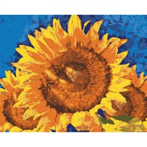 ZUTY Modrá Malba - Slunečnice Bez Rámu - 80x100 cm ZUTY Modrá Malba - Slunečnice Bez Rámu - 80x100 cm