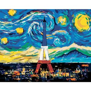 Zuty - EIFFELOVA VĚŽ PODLE VINCENTA VAN GOGHA - 40x50 cm - vypnuté plátno na rám - Diamond painting Zuty - EIFFELOVA VĚŽ PODLE VINCENTA VAN GOGHA - 40x50 cm - vypnuté plátno na rám - Diamond painting