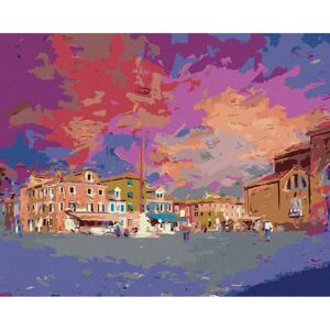 Zuty - NÁMĚSTÍ NA OSTROVĚ BURANO - 40x50 cm Zuty - NÁMĚSTÍ NA OSTROVĚ BURANO - 40x50 cm
