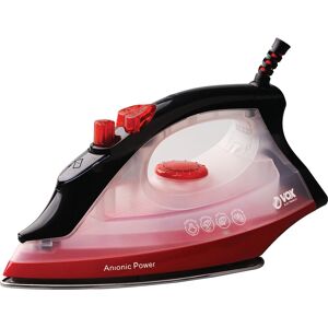 Plancha de Vapor VOX DBL5025 - Base Cerámica Iónica - 2200 W - Negro, Rojo Plancha de Vapor VOX DBL5025 - Base Cerámica Iónica - 2200 W - Negro, Rojo