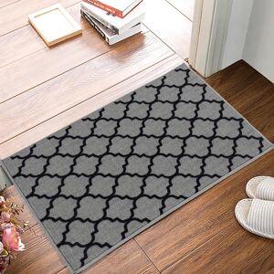 Smart Living Heavy Duty Machine Washable Grey Black Door Mat - Door Type Smart Living Heavy Duty Machine Washable Grey Black Door Mat - Door Type
