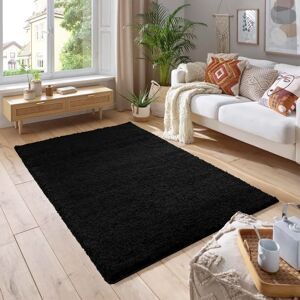 Smart Living Wholesale Ltd 60cm x 110cm Black Modern Shaggy Rug Smart Living Wholesale Ltd 60cm x 110cm Black Modern Shaggy Rug