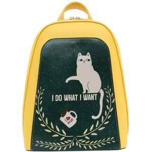 DOGO Vrouw Vegan Lederen Gele Rugzak - I Do What I Want Ontwerp - Rugzak DOGO Vrouw Vegan Lederen Gele Rugzak - I Do What I Want Ontwerp - Rugzak