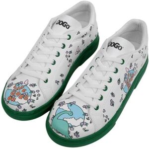 DOGO Witte Vegan Leer Sneakers - Life Goes On Ontwerp 37 DOGO Witte Vegan Leer Sneakers - Life Goes On Ontwerp 37
