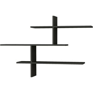 NADUVI Wall Shelf - 123x22x80 cm - Modern Anthracite NADUVI Wall Shelf - 123x22x80 cm - Modern Anthracite