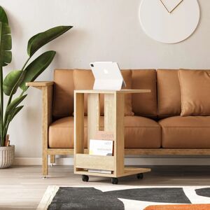Edi Megapap Natural Oak Side Table - 37x45x60cm Edi Megapap Natural Oak Side Table - 37x45x60cm