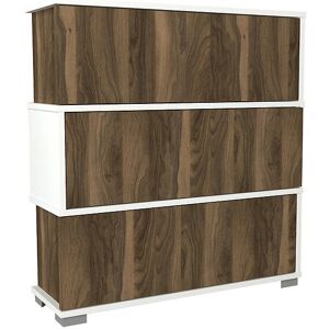 Woody Fashion Napolyon Étagère à chaussures en noyer blanc - Meuble à chaussures - Publicité Woody Fashion Napolyon Étagère à chaussures en noyer blanc - Meuble à chaussures - Publicité