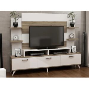 Hanah Home Diana Unitate TV - Alb, nuc - TV unit Hanah Home Diana Unitate TV - Alb, nuc - TV unit