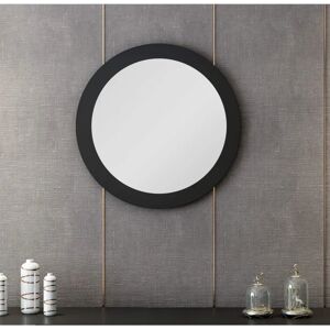 Specchio Homemania 182 Nero - Design Moderno Rotondo - 60x2x60cm Specchio Homemania 182 Nero - Design Moderno Rotondo - 60x2x60cm