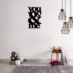 Homemania Wanddecoratie Zinnen - Staal Zwart - 29x0.15x49 cm Homemania Wanddecoratie Zinnen - Staal Zwart - 29x0.15x49 cm