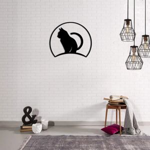 Homemania Decoración de Pared Gato Acero 60x0,15x48 cm - Decoración Homemania Decoración de Pared Gato Acero 60x0,15x48 cm - Decoración