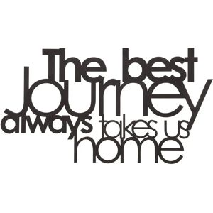 Decoración de Pared Words Journey - Arte mural con citas - Acero - Negro - 70x40 cm Decoración de Pared Words Journey - Arte mural con citas - Acero - Negro - 70x40 cm