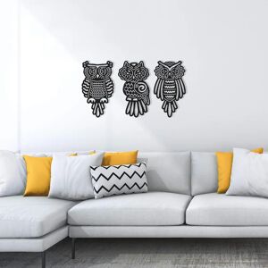 Homemania Owl Wall Decoration - Animal Wall Art Set of 3 Homemania Owl Wall Decoration - Animal Wall Art Set of 3