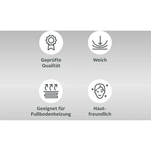 LEONIQUE Oleas Grauer Teppich - Rechteckiges Design, Weiche Haptik, Strapazierfähig LEONIQUE Oleas Grauer Teppich - Rechteckiges Design, Weiche Haptik, Strapazierfähig
