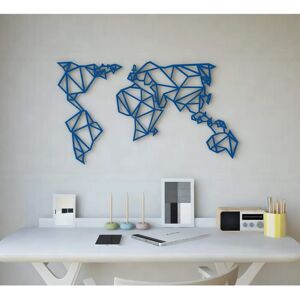 Homemania Decoración Pared Mundo - Azul - 100x0.15x58 cm Homemania Decoración Pared Mundo - Azul - 100x0.15x58 cm