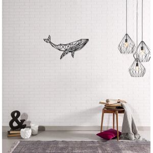 Decoración de Pared Ballena Geométrica Negra - Arte de Pared - 56x0,15x31 cm Decoración de Pared Ballena Geométrica Negra - Arte de Pared - 56x0,15x31 cm