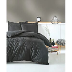 L'essentiel Maison Set de huse de pilotă din satin dublu cu dungi - Antracit L'essentiel Maison Set de huse de pilotă din satin dublu cu dungi - Antracit