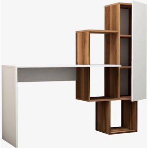 Kalune Design Studie Bord Açelya - Valnød, Hvid Kalune Design Studie Bord Açelya - Valnød, Hvid