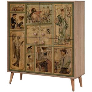 Dulap multicolor Hanah Home Model 732 - Mobilier de depozitare Dulap multicolor Hanah Home Model 732 - Mobilier de depozitare