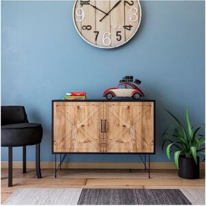 Hanah Home Jupiter Console - Style Industriel Rustique - Publicité Hanah Home Jupiter Console - Style Industriel Rustique - Publicité
