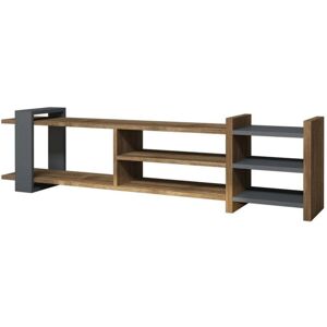 MUEBLES Kailua TV-Möbel - Walnut und Anthrazit - 156x40x29,6cm - TV-Möbel MUEBLES Kailua TV-Möbel - Walnut und Anthrazit - 156x40x29,6cm - TV-Möbel