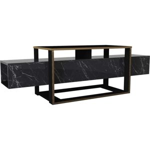 Hanah Home Tavolino Mediatable Bianco - Nero - Supporto TV - Moderno, Glamour Hanah Home Tavolino Mediatable Bianco - Nero - Supporto TV - Moderno, Glamour