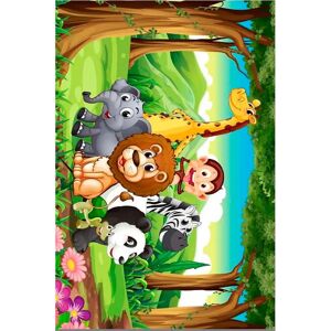 Conceptum Hypnose ELS508 Covor pentru Copii Multicolor cu Animale - Covor pentru Copii Conceptum Hypnose ELS508 Covor pentru Copii Multicolor cu Animale - Covor pentru Copii