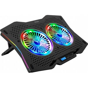 Support de refroidissement pour ordinateur portable Inca INC-606TGS - Noir - 45,7 cm (18"), Réglable, RGB Support de refroidissement pour ordinateur portable Inca INC-606TGS - Noir - 45,7 cm (18"), Réglable, RGB