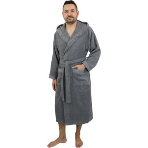 LEONIQUE XXL Grau Unisex Baumwoll-Bademantel - Bademantel LEONIQUE XXL Grau Unisex Baumwoll-Bademantel - Bademantel