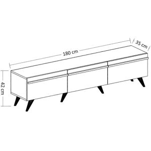 Dulap TV Kailua 952 - Antracit - 180x42x35cm Dulap TV Kailua 952 - Antracit - 180x42x35cm