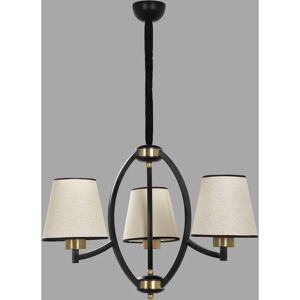 Lampadario Opviq Paul 3 Luci Nero - Diffusore Intrecciato Aperto Lampadario Opviq Paul 3 Luci Nero - Diffusore Intrecciato Aperto