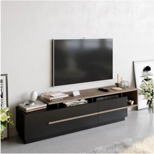 Hanah Home - Dulap TV Pia - Negru și Nuc Hanah Home - Dulap TV Pia - Negru și Nuc