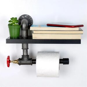 Hanah Home Boruraf241 Suport pentru hârtie igienică - Stil industrial, MDF durabil, Montaj pe perete Hanah Home Boruraf241 Suport pentru hârtie igienică - Stil industrial, MDF durabil, Montaj pe perete