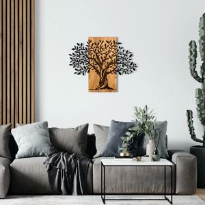 Wallxpert Art mural en bois - Noir et Noyer - 72x58cm - Art mural - Publicité Wallxpert Art mural en bois - Noir et Noyer - 72x58cm - Art mural - Publicité
